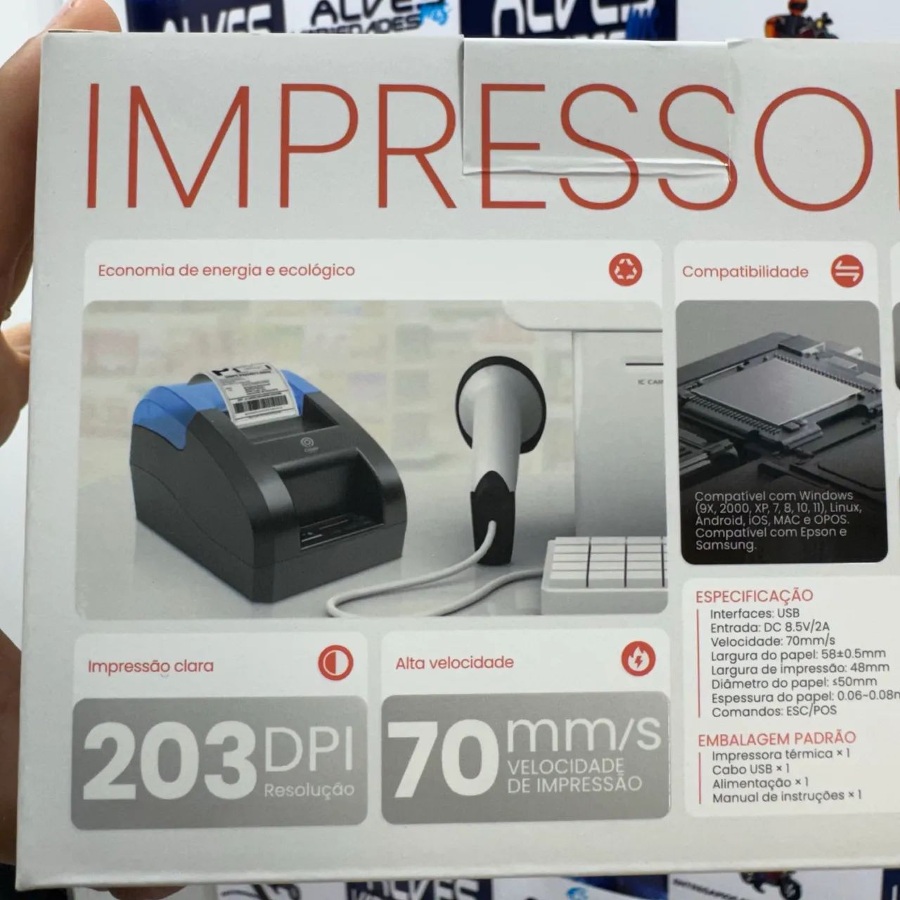 Impressora 58MM térmica USB  - Foto 2