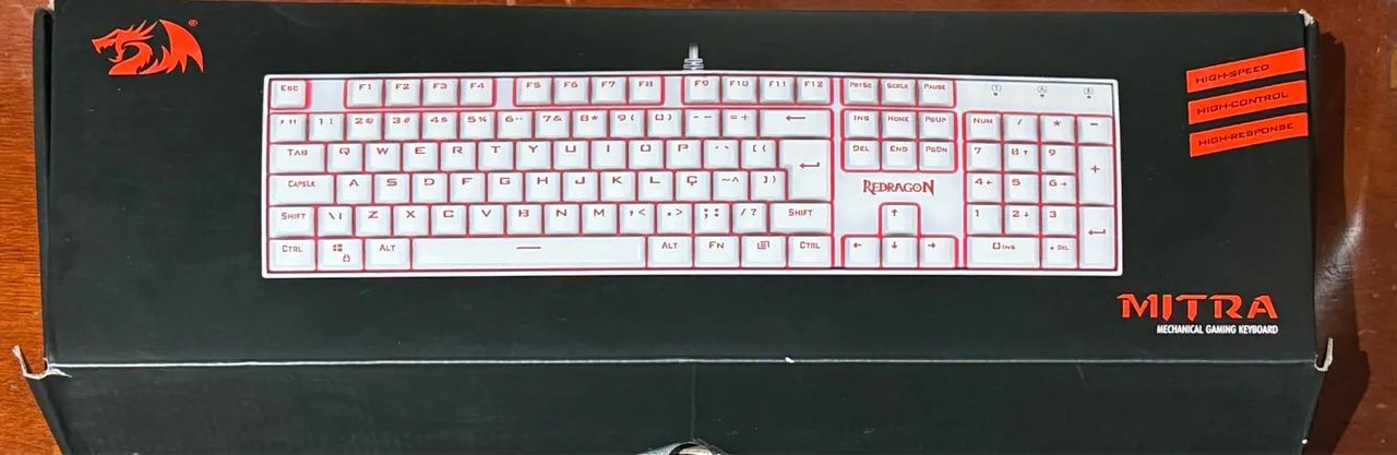 Redragon Mitra keyboard - white keyboard with red RGB64318047800961120