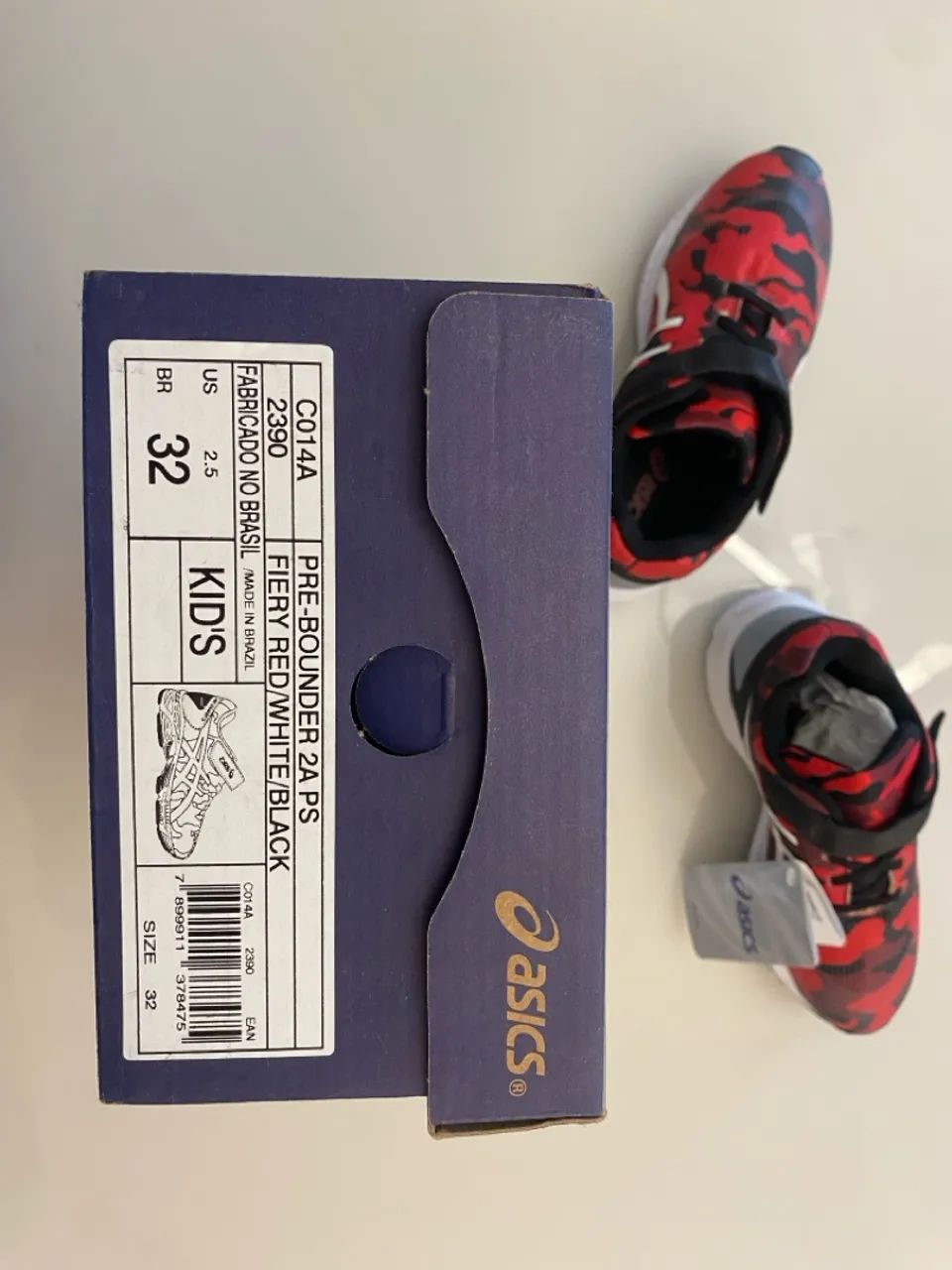 Tênis Asics PRE-BOUNDER infantil vermelho 32 COM EITQUETA NUNCA USADO e COM CAIXA - Foto 3