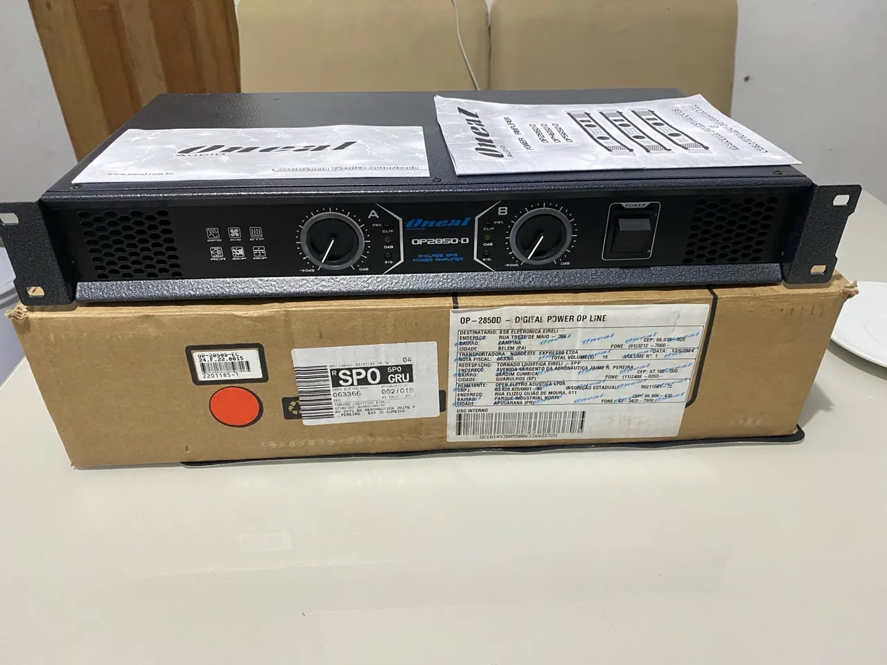 Potência 550 wrms op 2850d
