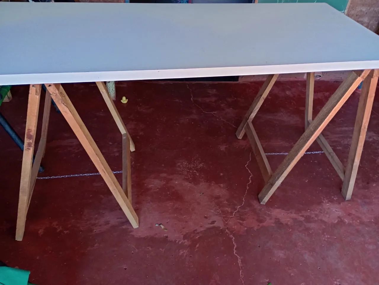 Mesa de madeira branca c - Foto 4