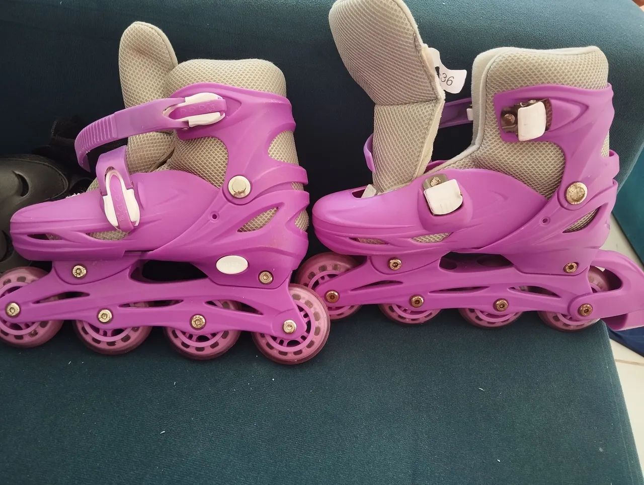 Patins Roller Infantil - Rosa - Foto 3