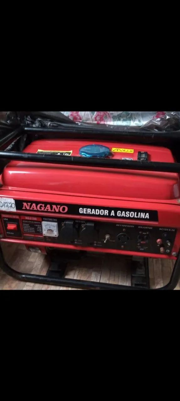 Gasoline Generator Brand "NAGANO", Model: NG 3100, Power: 3.6 KVA.