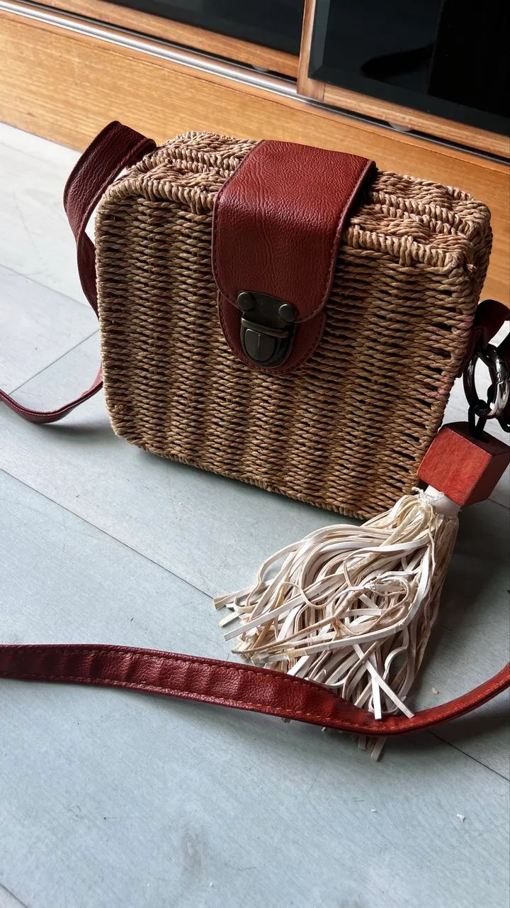 Bolsa de palha praiana 