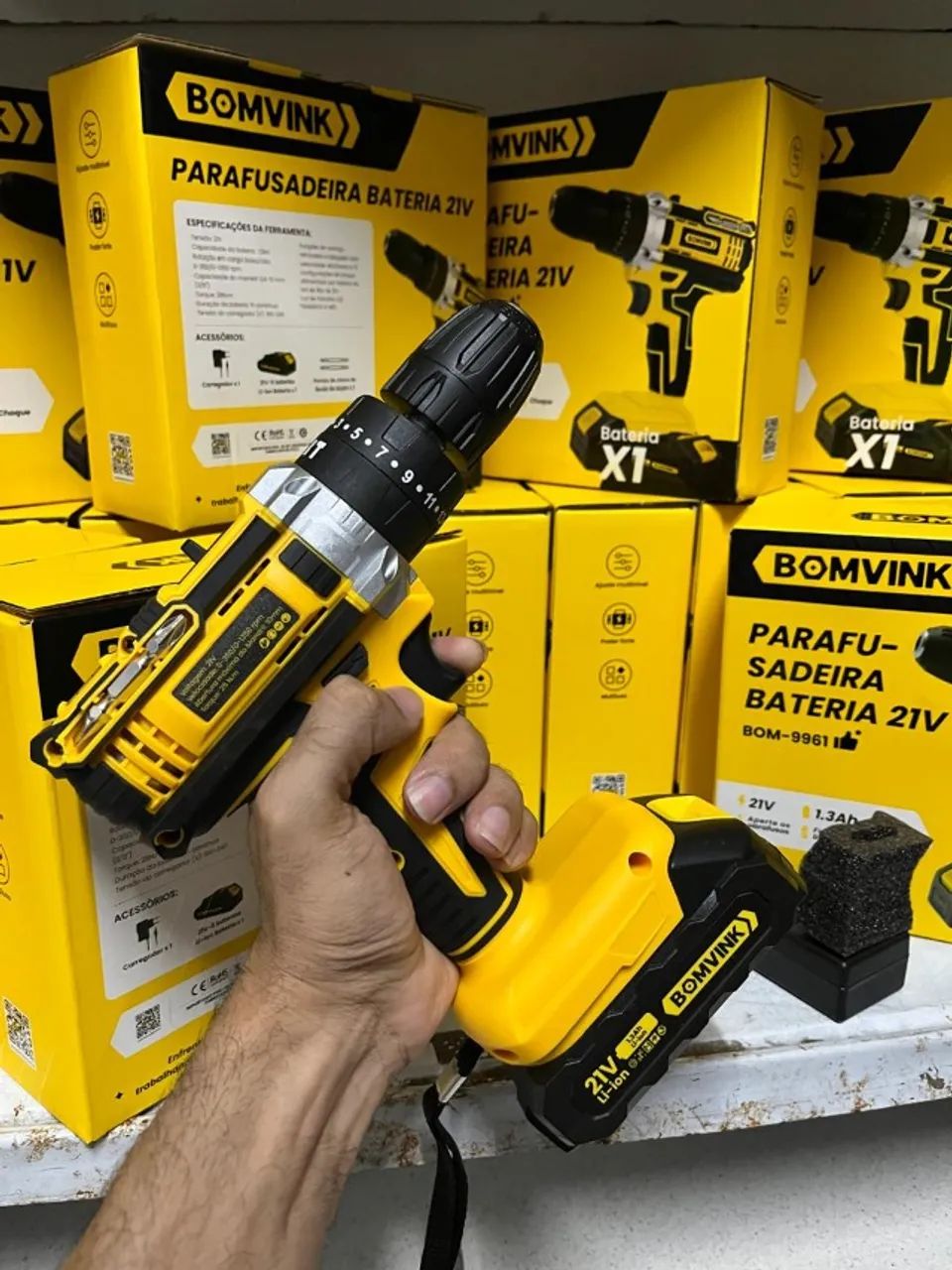 Parafusadeira 21v Uma Bateria