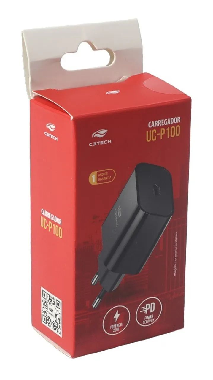 CARREGADOR USB TIPO C C3TECH UC-P100BK COM POWER DELIVERY 3.0 20W - Foto 4