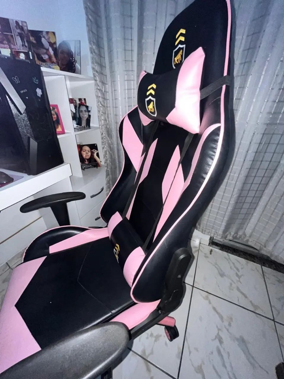 Cadeira Gamer Rosa - Foto 2