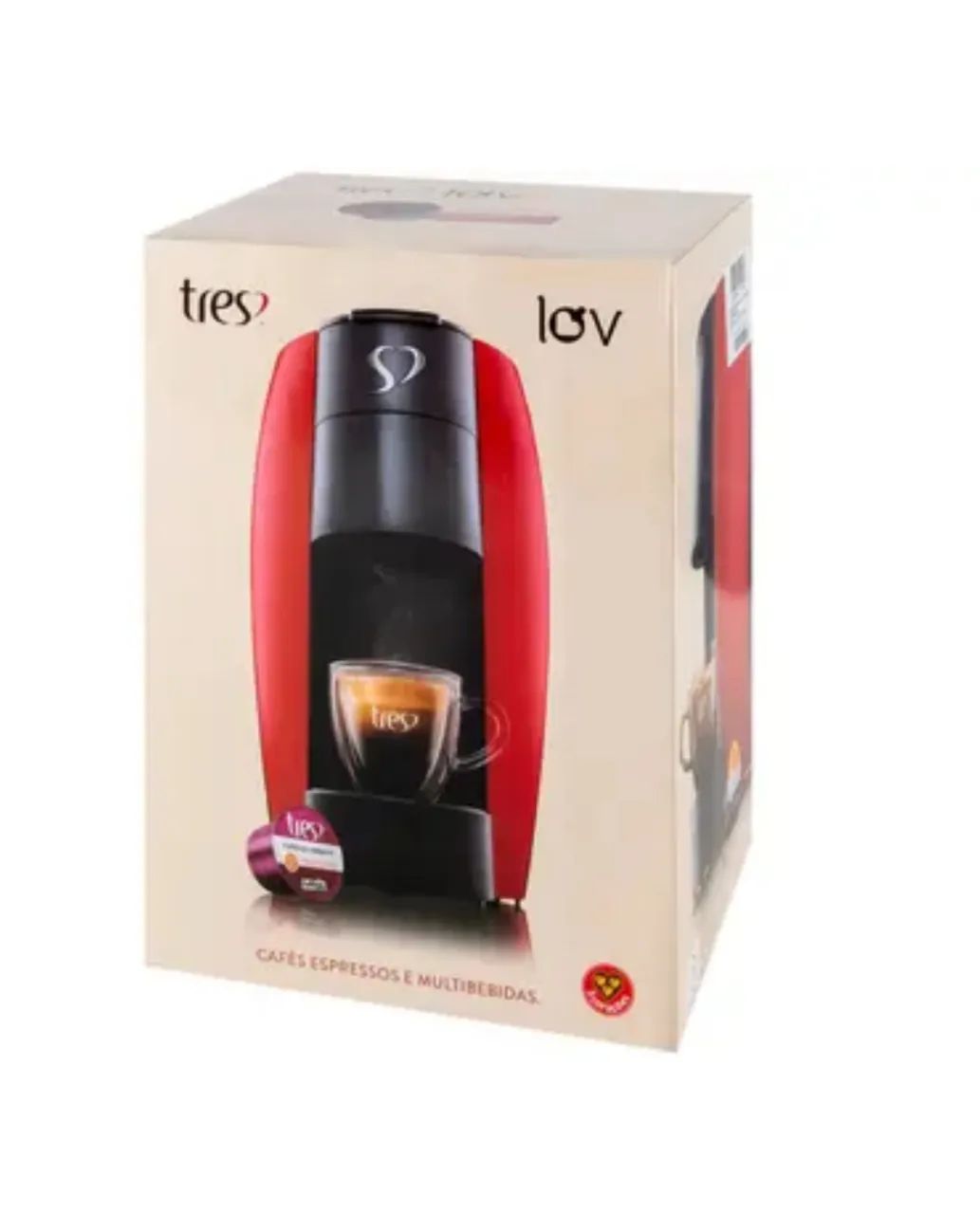 ? Cafeteira Três Corações Lov Vermelha - Nova!  Cafeteira automática de cápsulas, - Foto 3