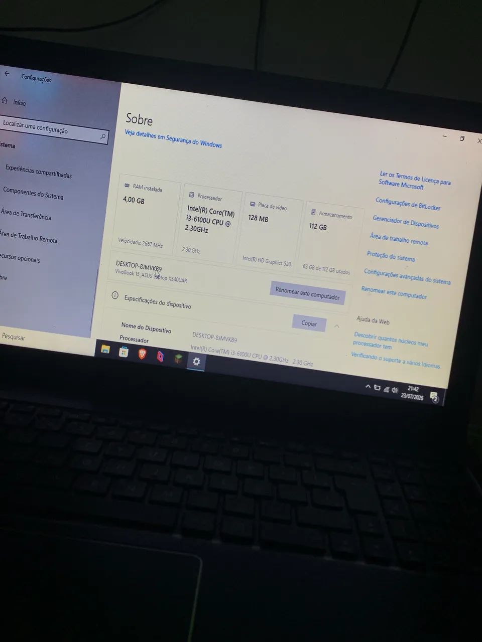 NOTEBOO- TROCO POR PEÇA DE PC  - Foto 3