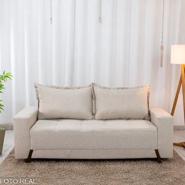 Sofá 3 lugares 8100 2.00m Linho   Produto Novo!  Pronta Entrega! - Foto 3