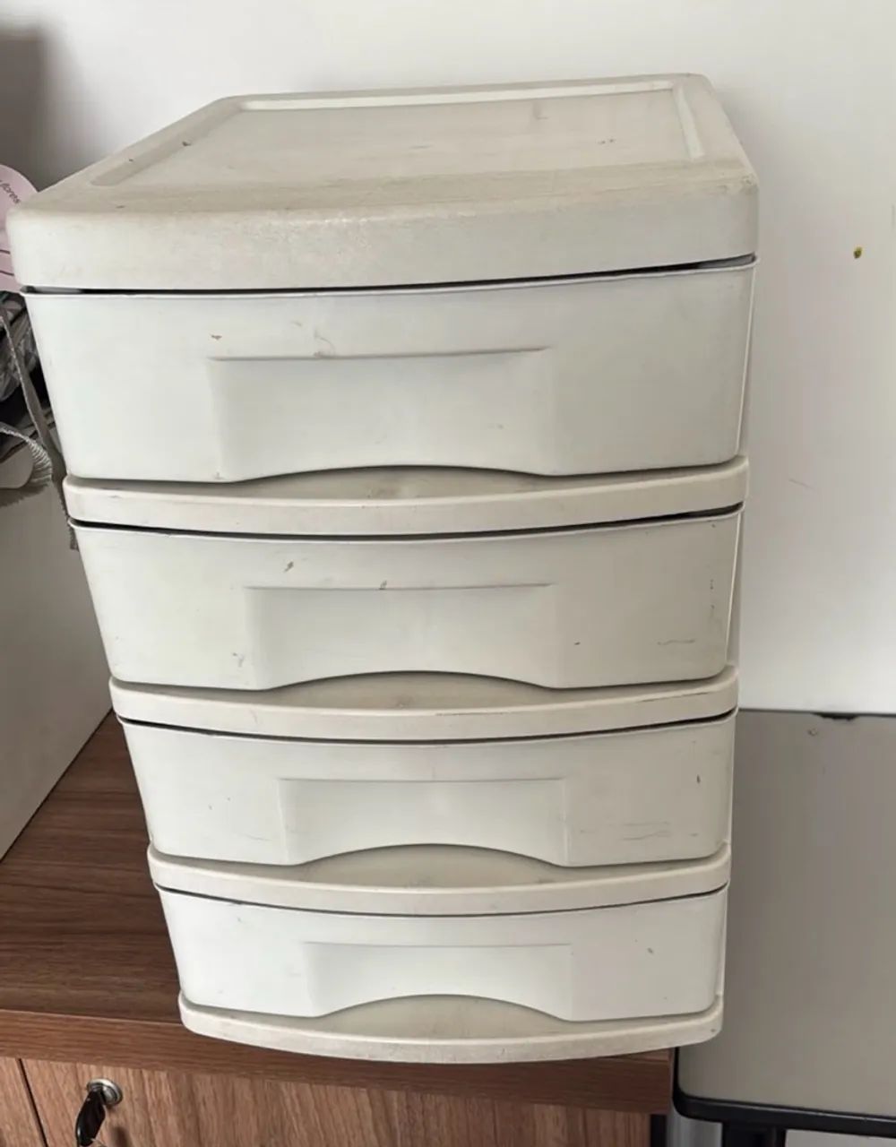 Gaveteiro de plastico off white