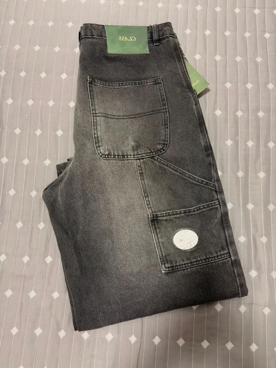 Calça Class Baggy Carpenter Pants Black TAM:46 - Foto 2