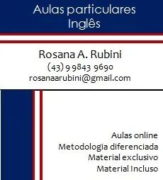 Aulas Particulares de Inglês