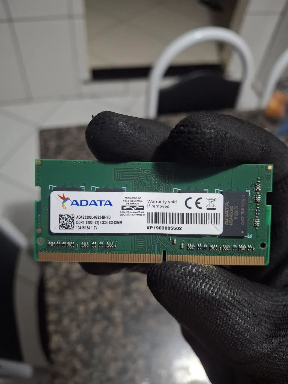 Memória RAM Adata - DDR4 - 4GB e 3200mhz (notebook)
