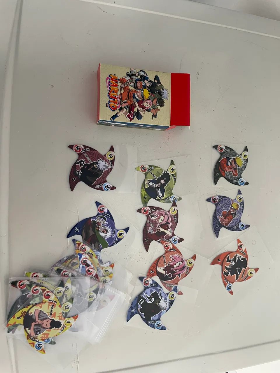 Coleção Shurikens Naruto (famosos no salgadinho)