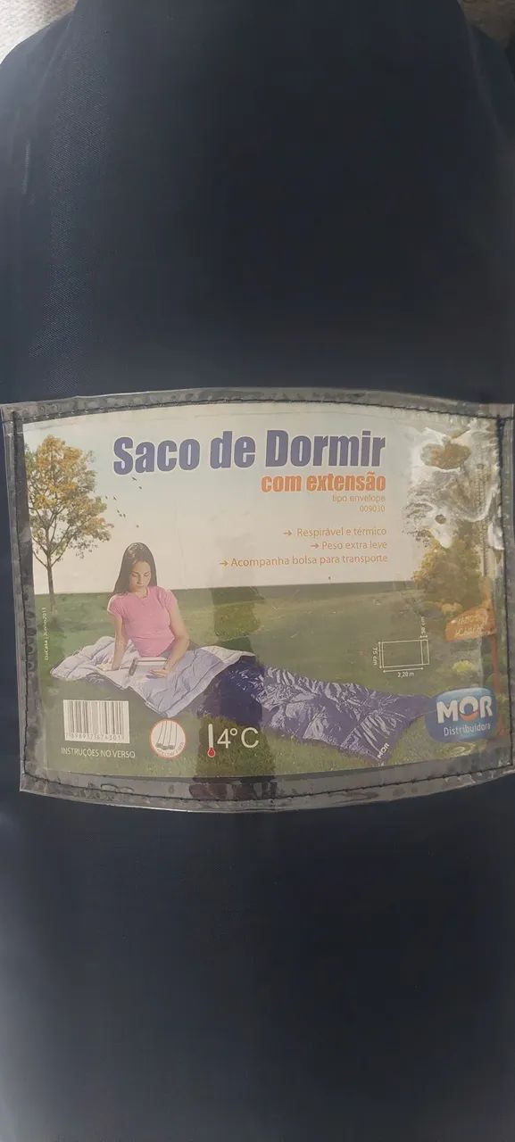 Saco de dormir com extensão tipo envelope 4° + isolante térmico + travesseiro inflável  - Foto 2