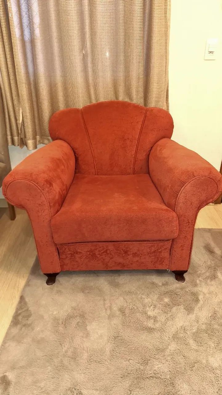 Conjunto Vintage Sofá e Poltrona - Foto 2