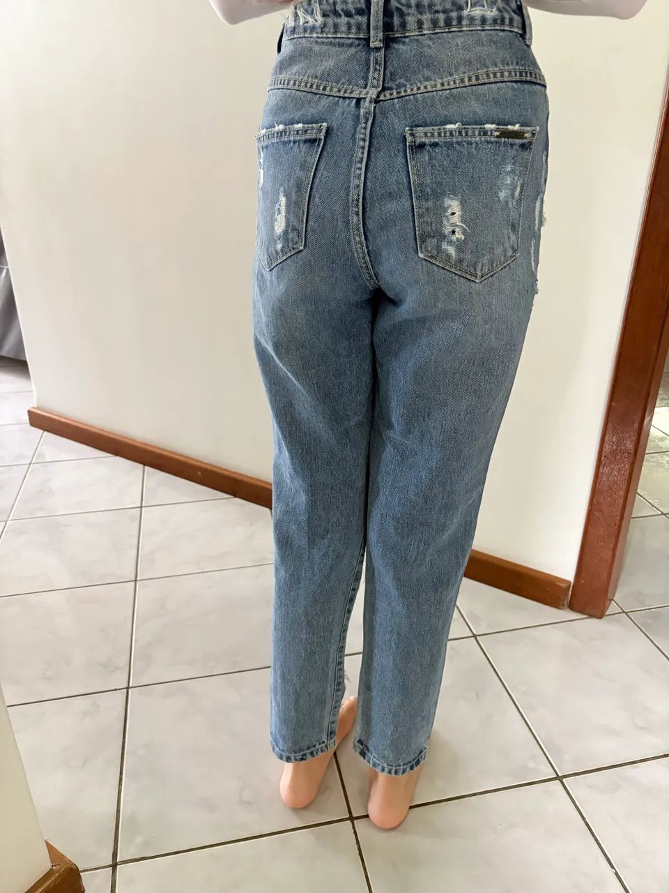 Calça jeans feminina tamanho 34 - Foto 3