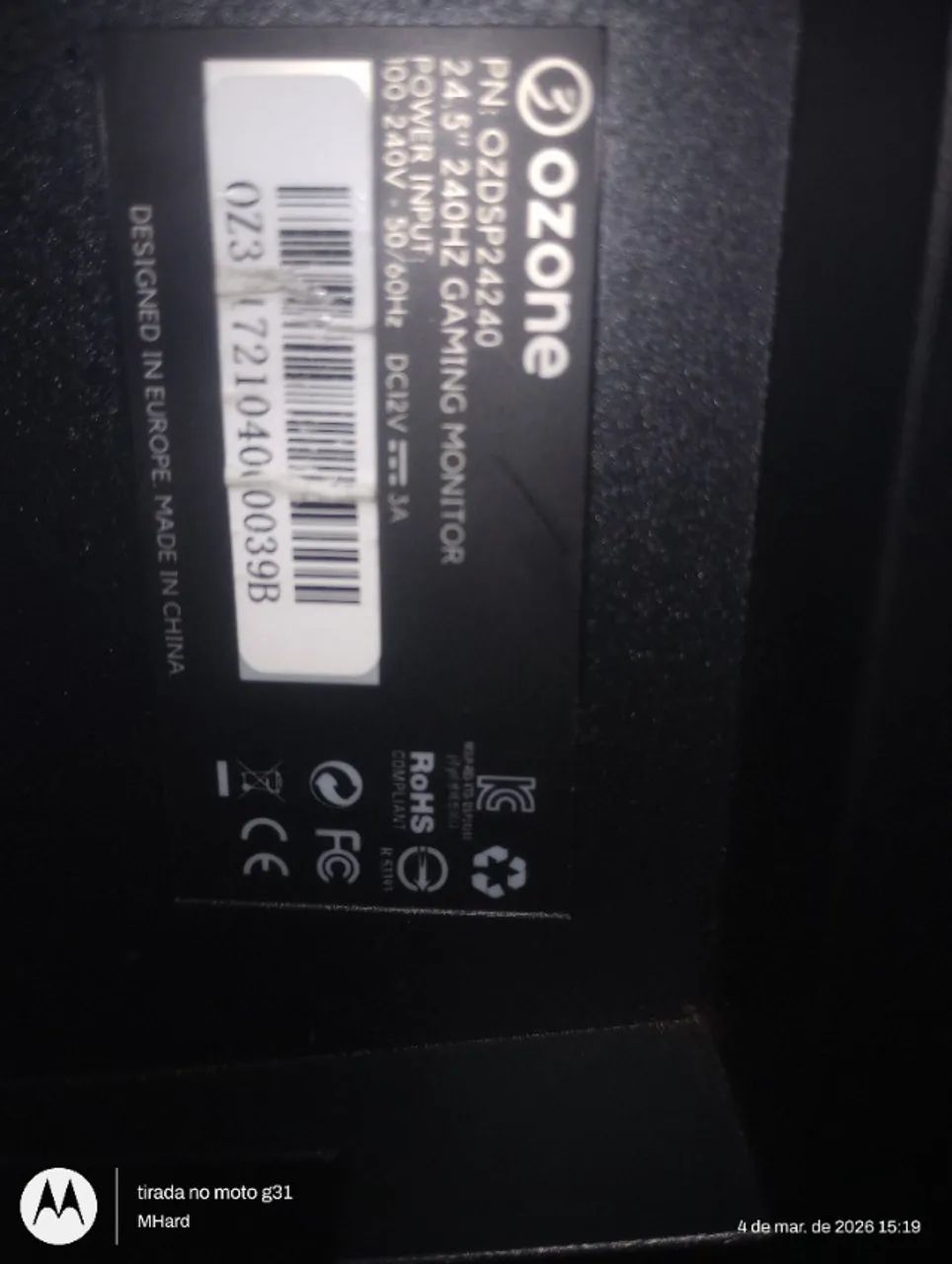 Monitor Gamer Ozone 24.5 DEFEITO NA TELA  - Foto 3