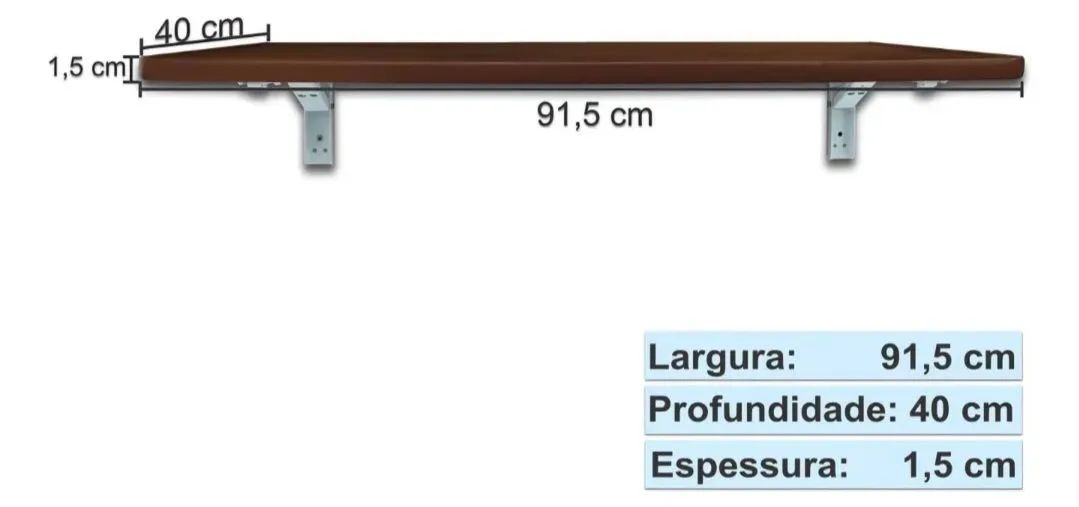 Mesinha dobrável,  fixar na parede - Foto 2