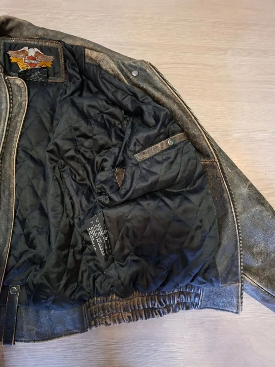 Jaqueta de couro Harley Davidson original/ estado impecável - Foto 3