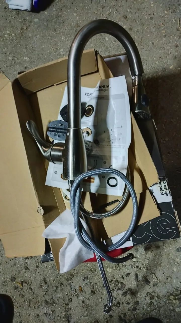  torneira monocomando gourmet de cozinha com extensor flexível (Gourmet Pull-Down)