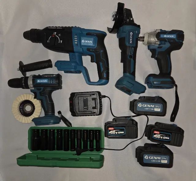 セット販売H4essential& accessory pack & BTA-1 Kit Chave de Impacto Martelete Parafusadeira Esmerilhadeira 4