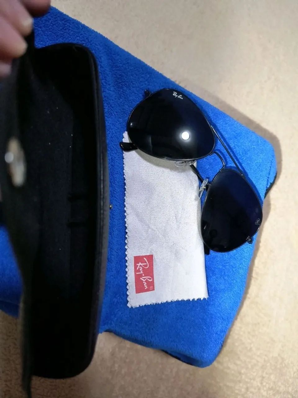óculos de sol rayban aviator preto - Foto 4