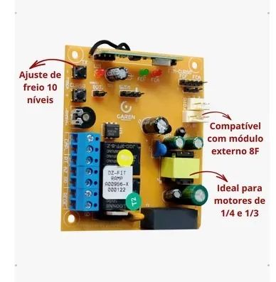 Placa Central Garen Fit Connect Motor de Portão - Foto 4