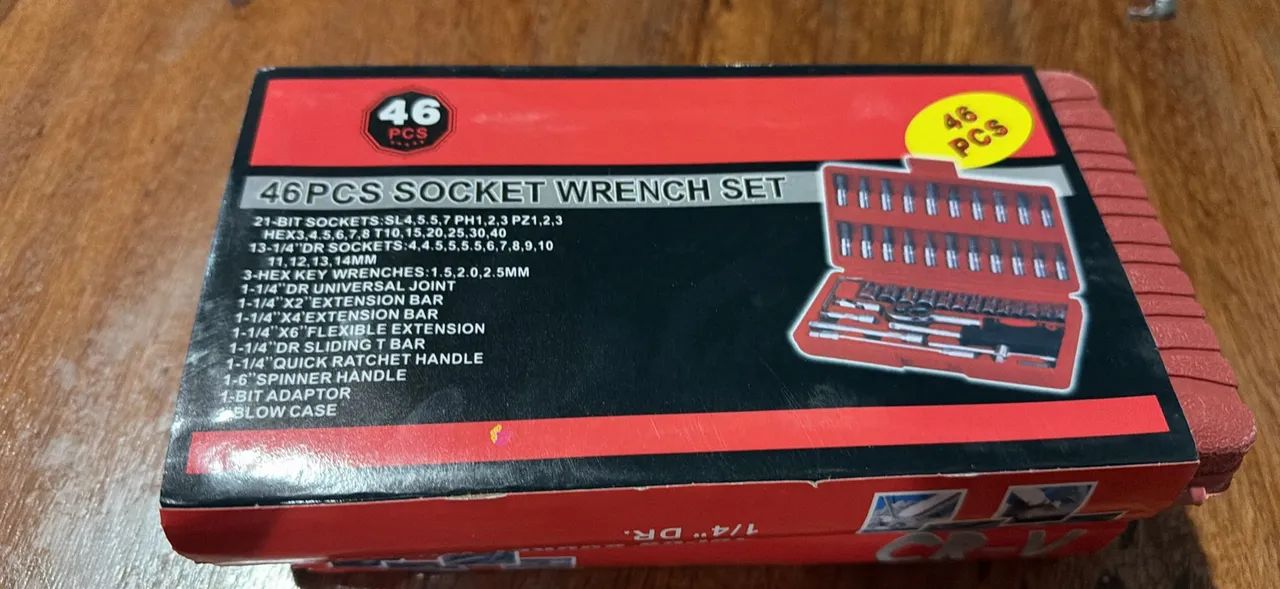 Kit de chaves socket 46 peças 
