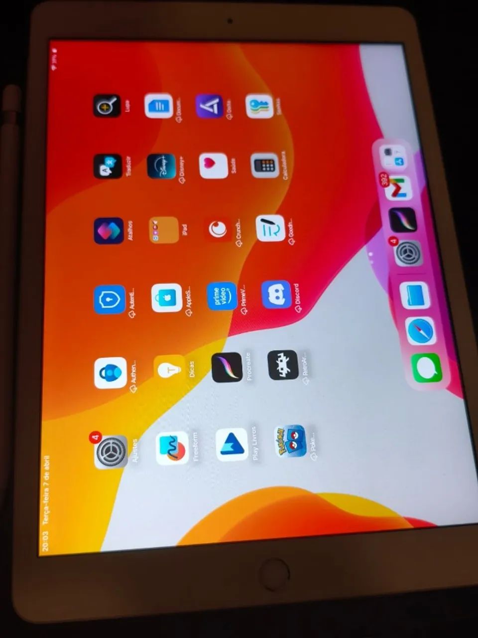 iPad 7ª Geração de 32 GB praticamente zero, com Hardcase, tudo c