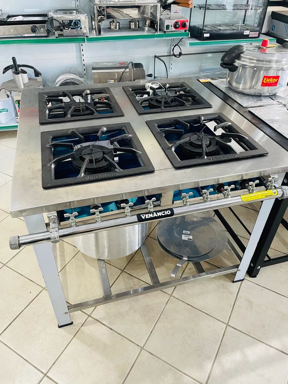 MB Fogão inox 40x40 4 bocas - Venâncio 