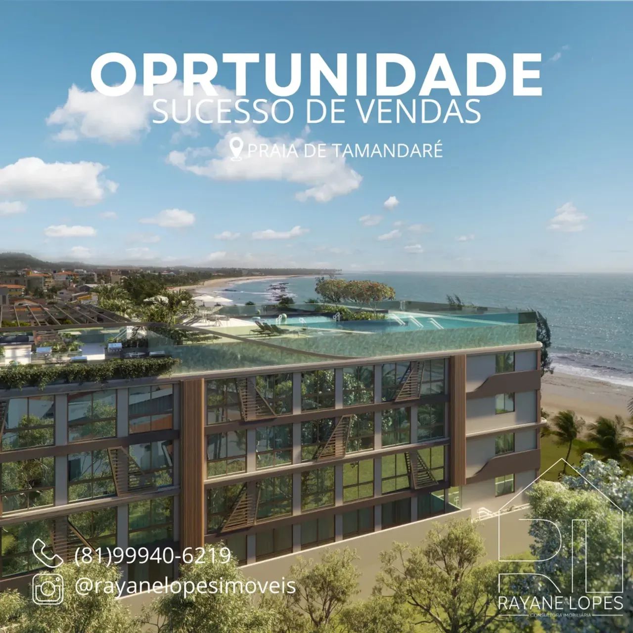 Studio à venda em Tamandaré | Rooftop com vista para o mar - Foto 2