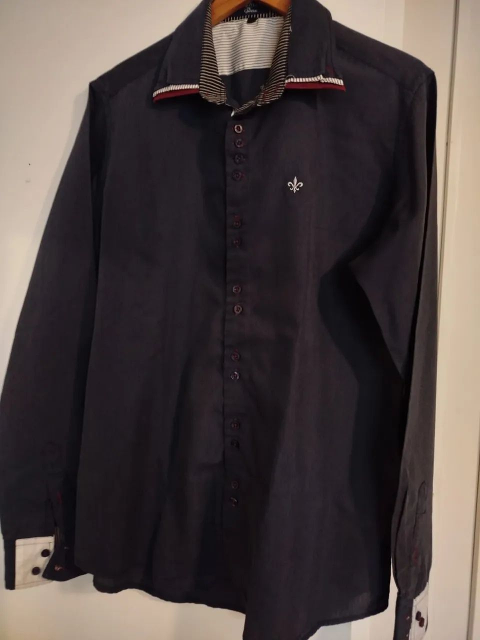 Camisa social Dudalina azul 46