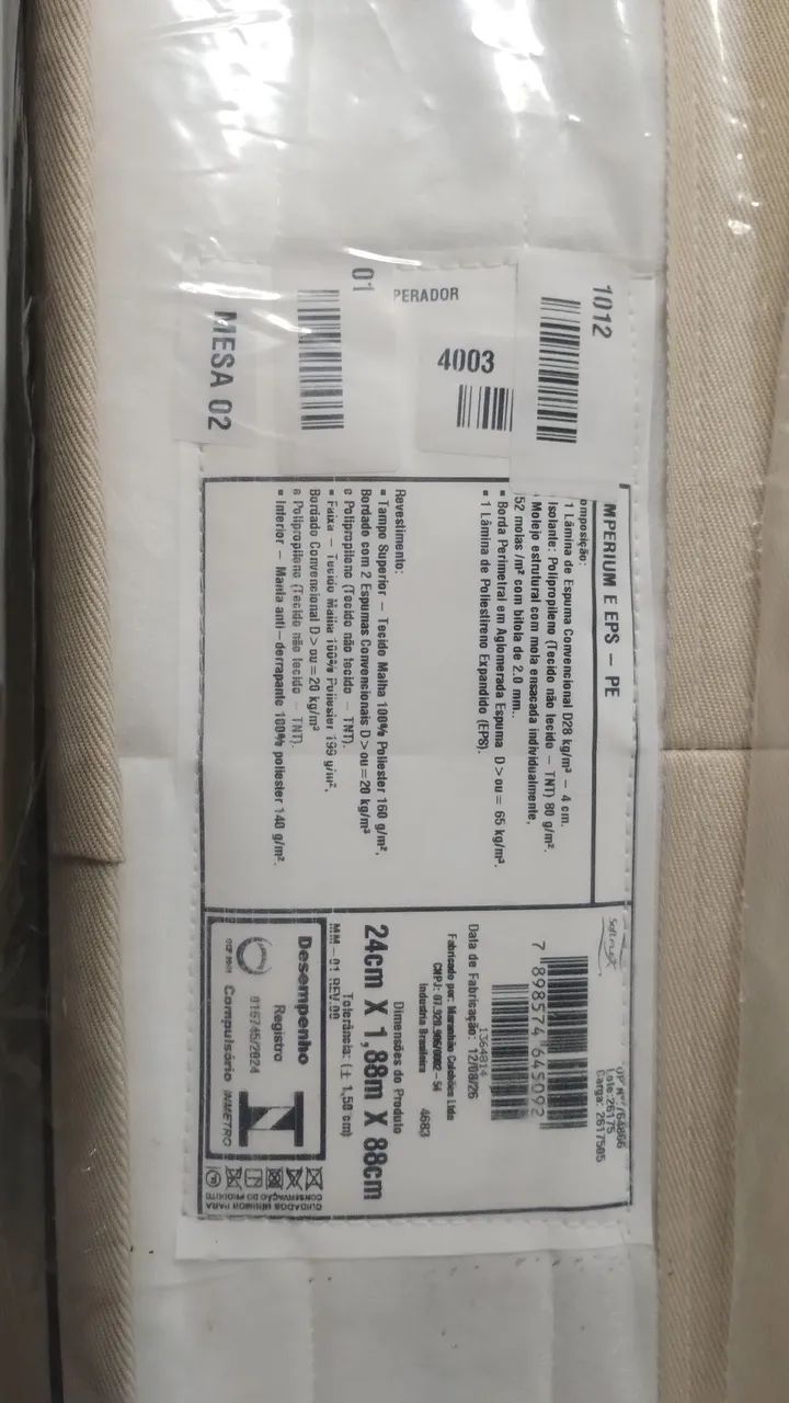Colchão Solteiro Imperium Molas ensacadas e espuma, com proteção lateral. Garantia 1 ano - Foto 3