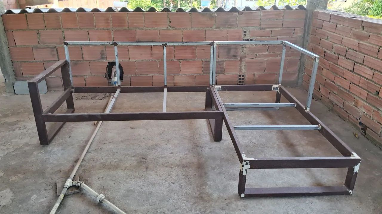 Estrutura de sofá moderno com chaise - Foto 2