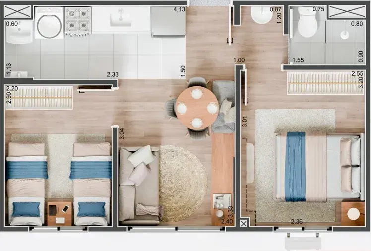 PLANTA 36m²