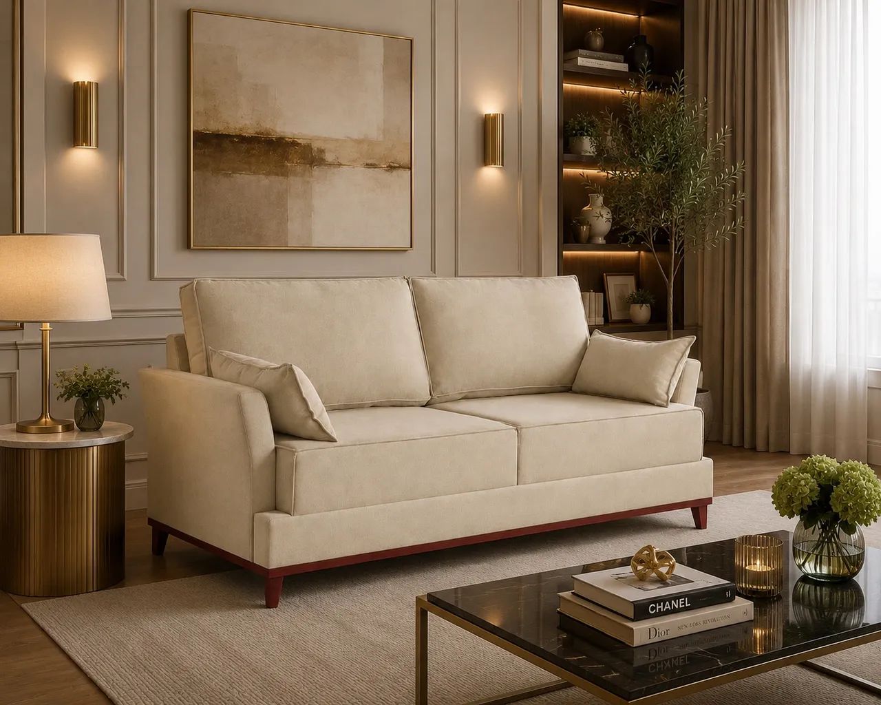 High-End Linen Sofa463757533617203200