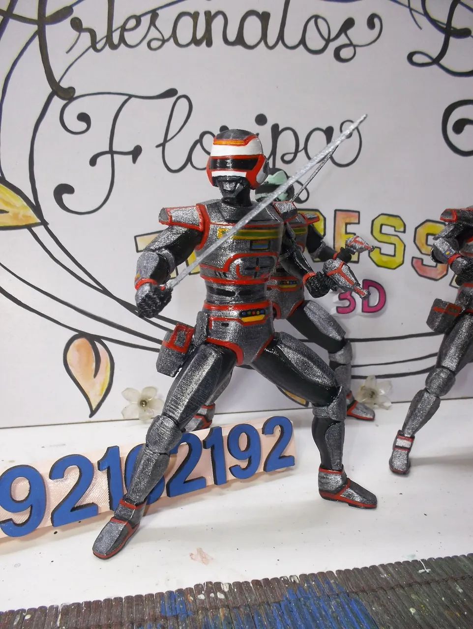 Figura Impressão 3D Boneco Jaspion 15cm altura. Sem base - Foto 2