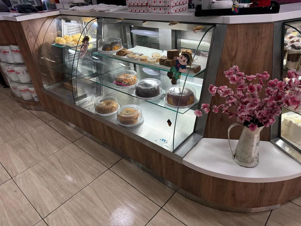 Conjunto de balcões quente, ambiente e refrigerado + balcão de serviço em inox 304 com pia - Foto 6