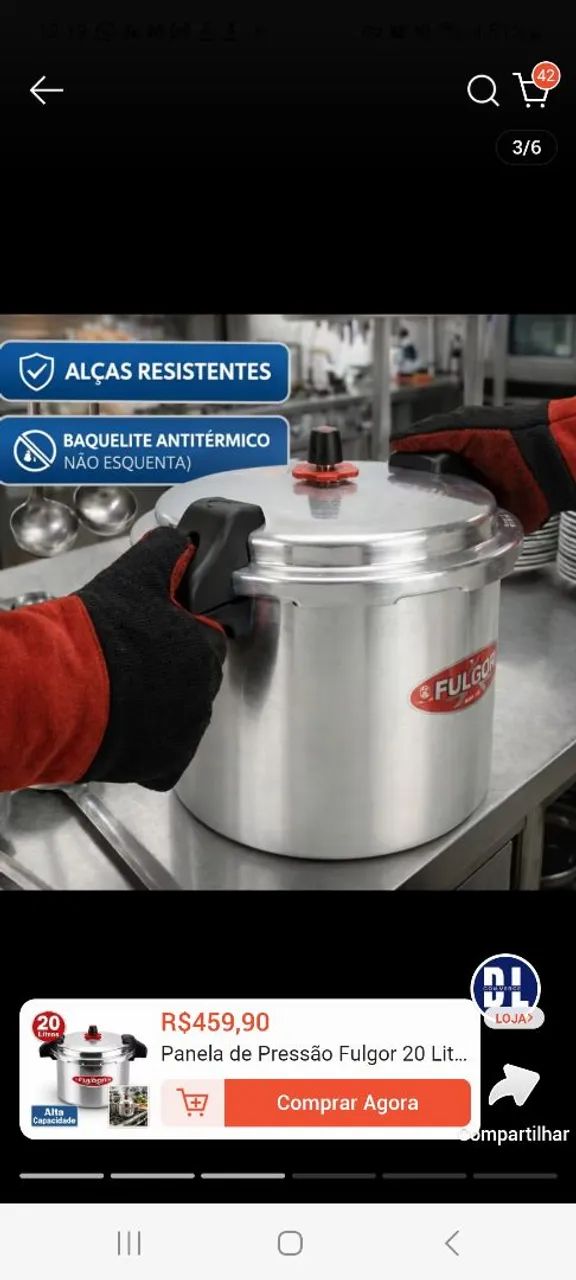 Panela de pressão industrial 20l - Foto 3