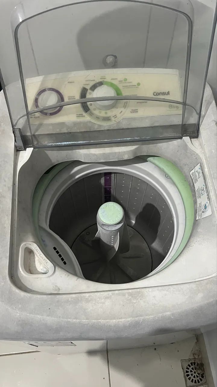 Máquina de lavar com defeito 