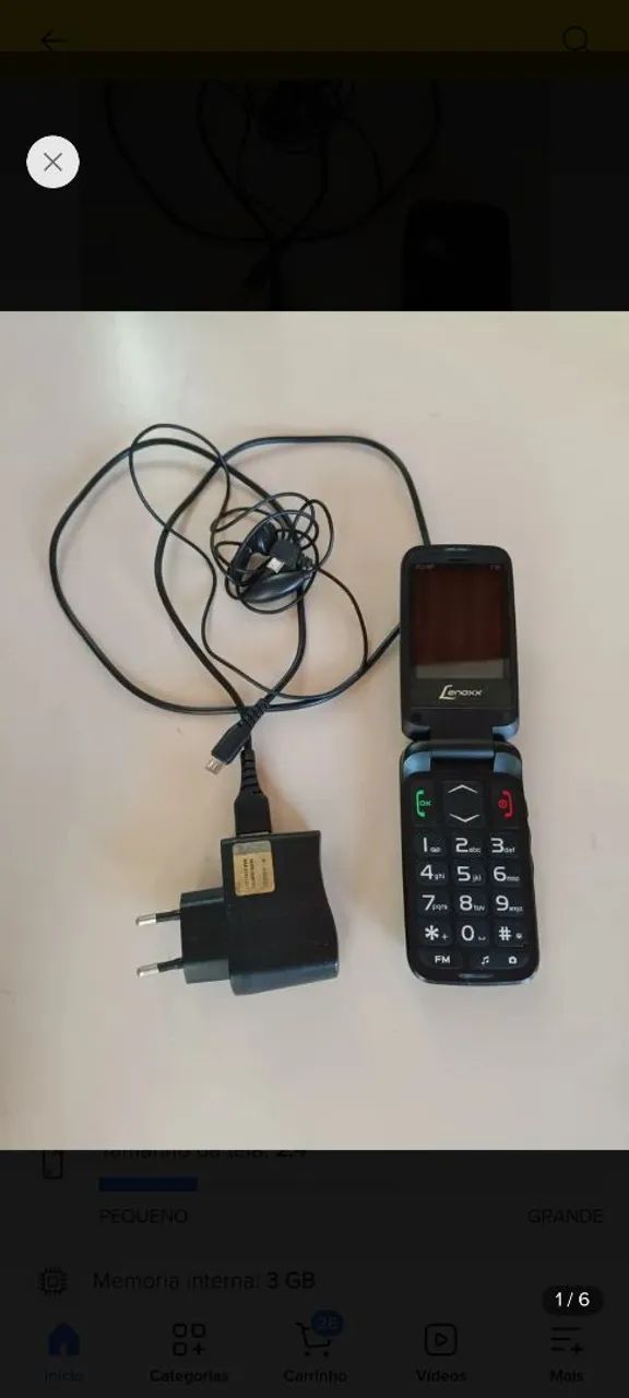 Vendo celular Flip Lenoxx CX 908.
