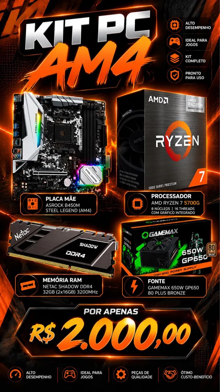 Kit PC AM4 