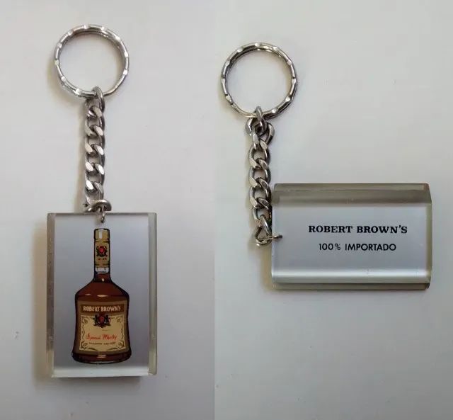 Chaveiro Raríssimo Antigo Whisky Robert Browns 100% Importado