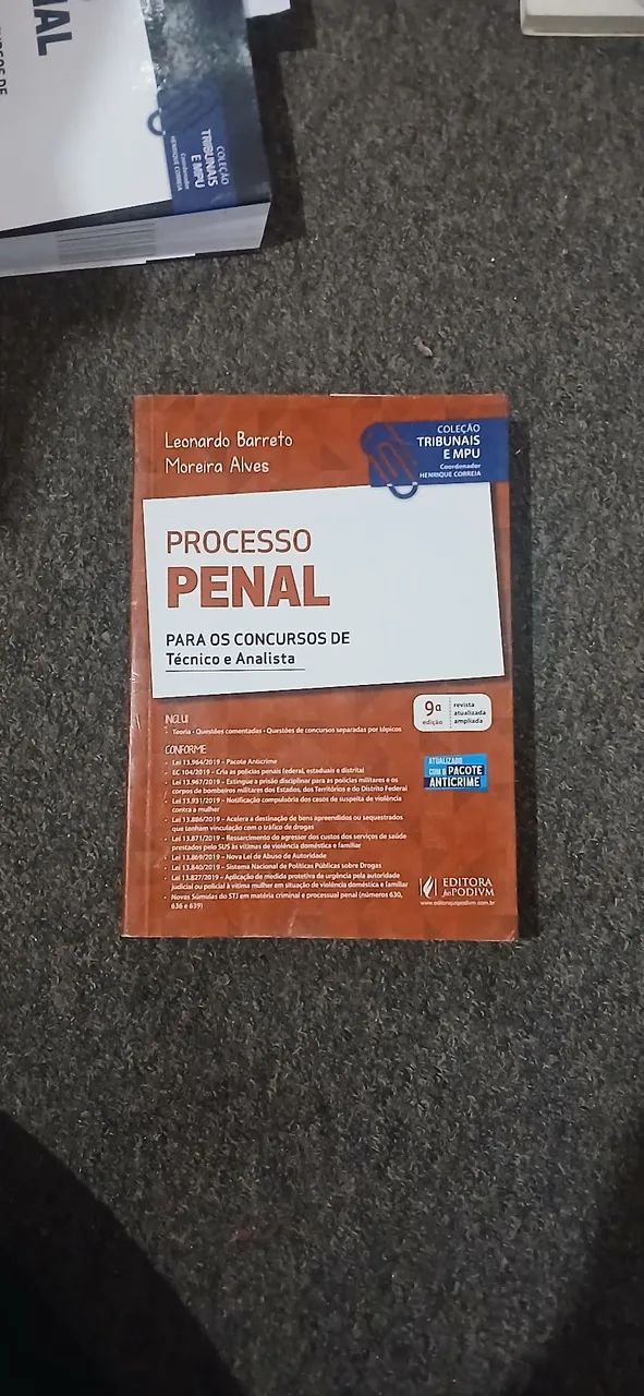 Livro Processo Penal P/ Concursos