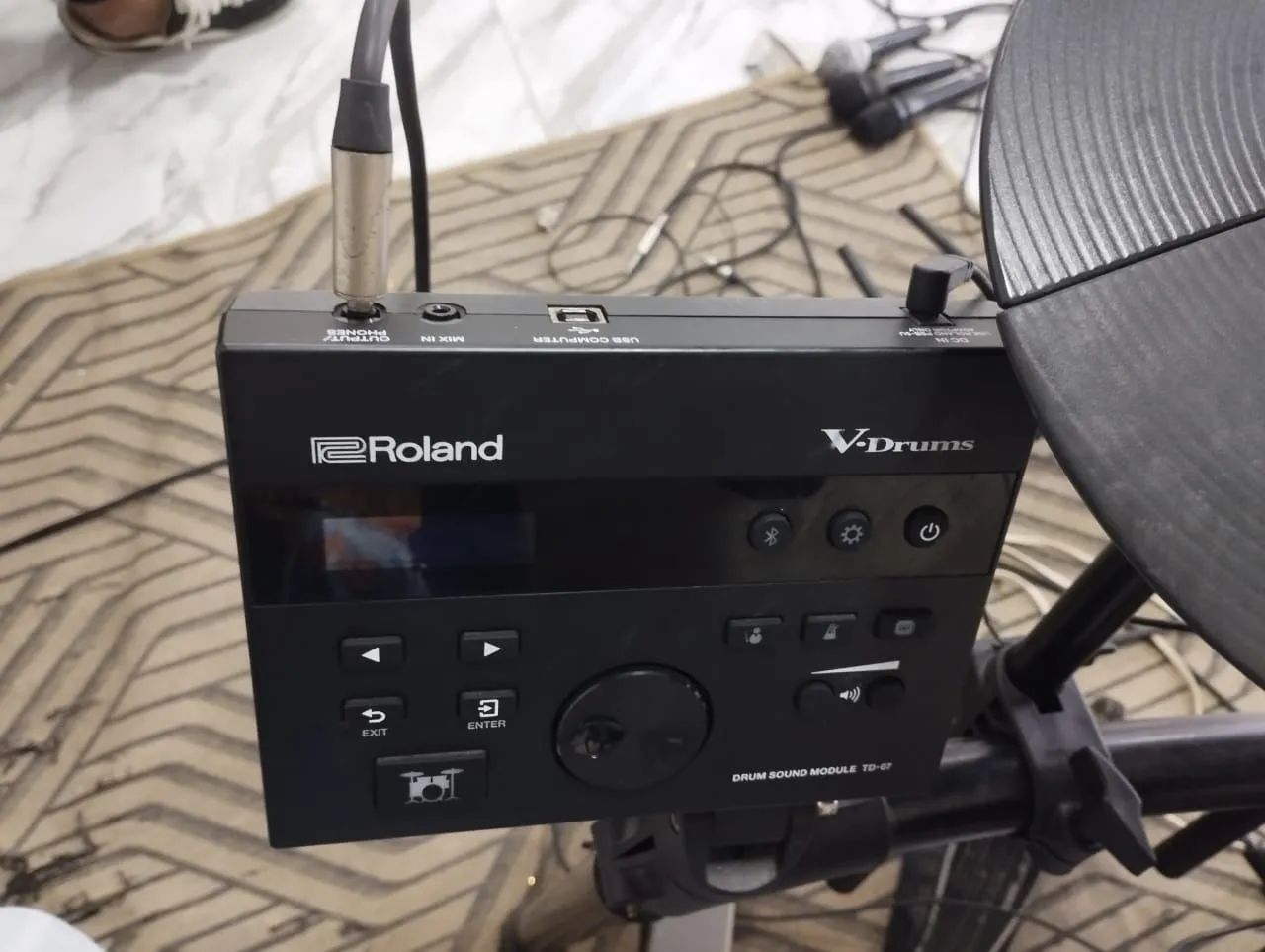 Bateria Eletrônica Roland Td-07 Dmk V-Drums Preto - Foto 3