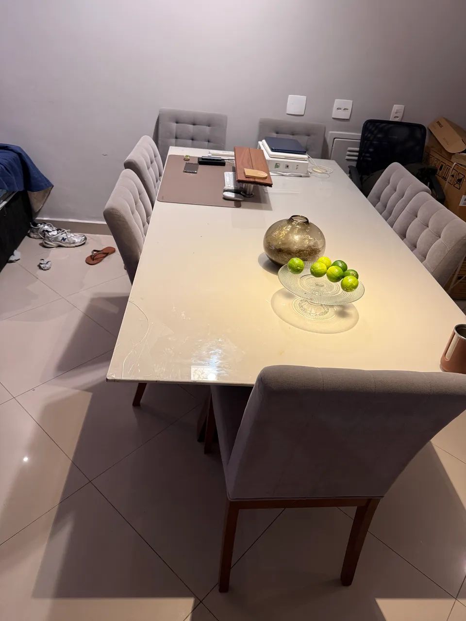 Mesa de jantar 8 lugares em vidro  - Foto 4