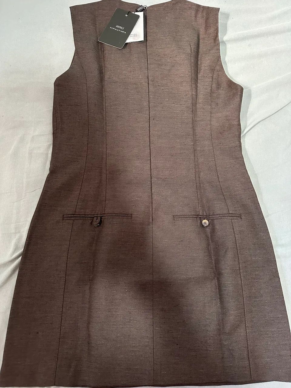 Vestido Curto Marrom Dries original ANIMALE - Foto 3