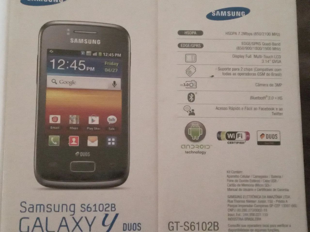 Samsung Galáxia Y Duos - Foto 4